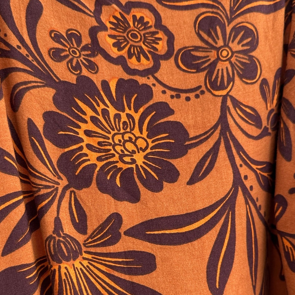 Rust Brown Floral Spaghetti Strap Bandana Top - Picture 7 of 7